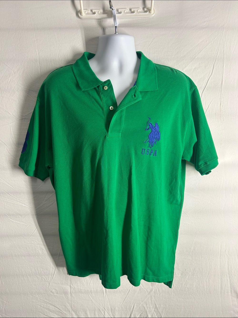 U.S. Polo Assn. Bright Green Polo with Blue Embroidered Logo
